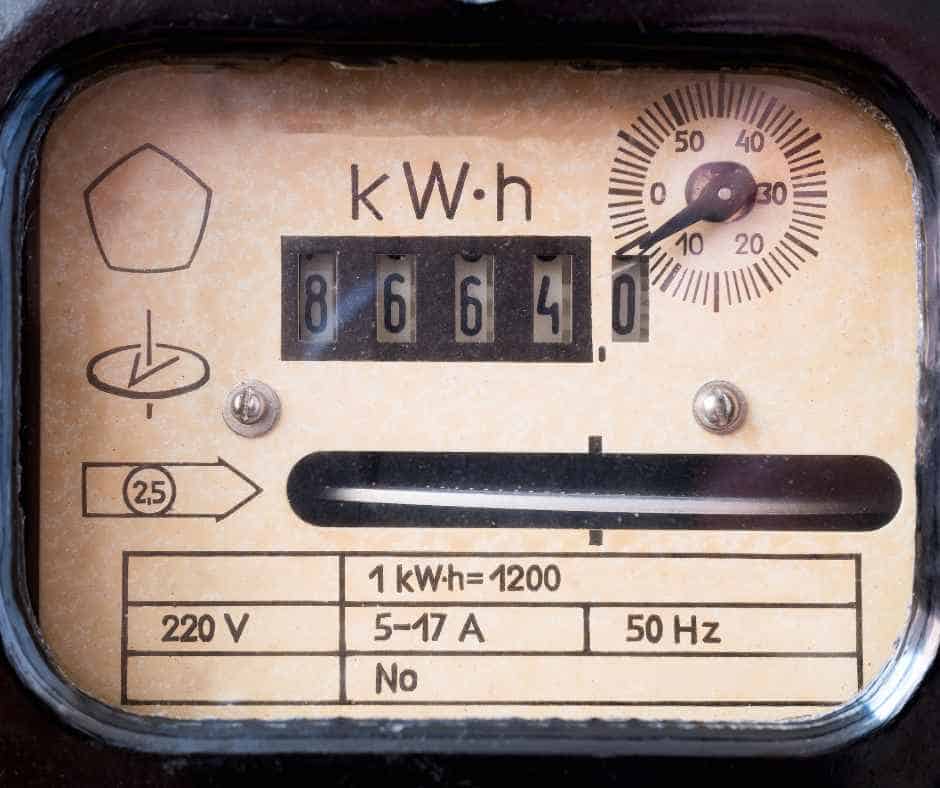 compteur électrique à roue en kilowatt